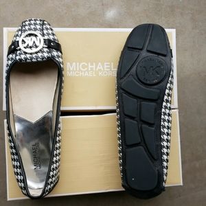 Michael kors checkered leather flats